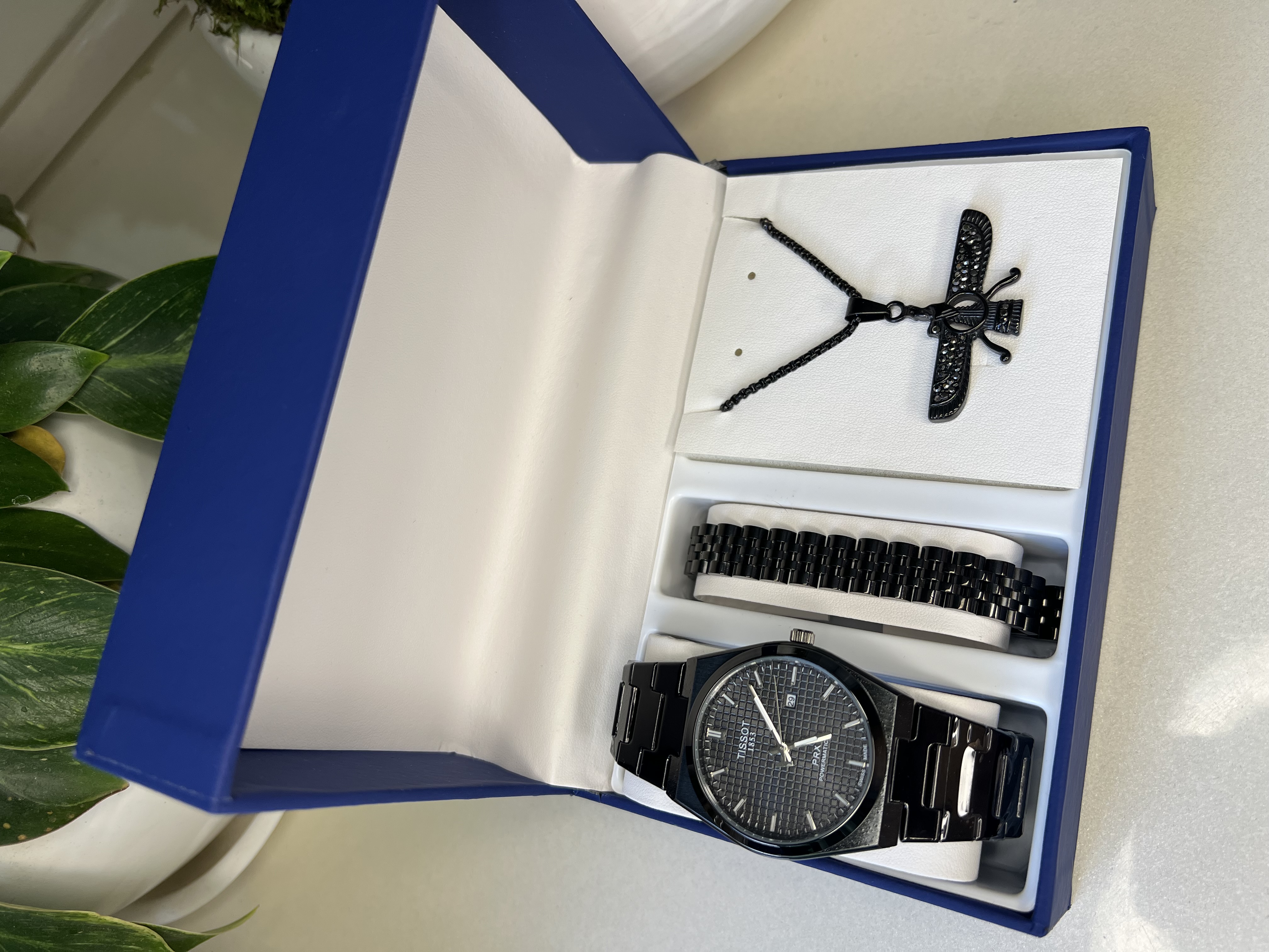 ست ساعت دستبند مردانه مشکی تیسوت Tissot