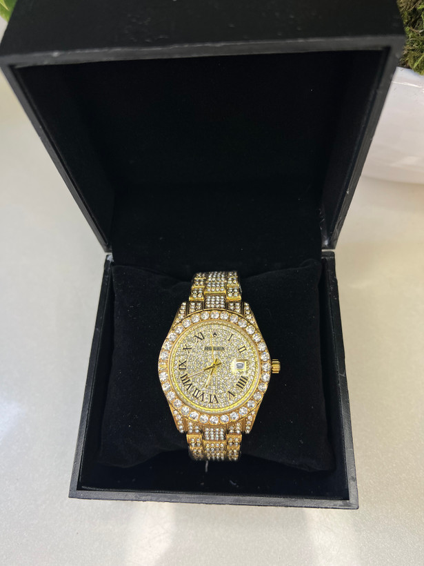 ساعت مچی مردانه رولکس Rolex فولنگین طلایی با گارانتی