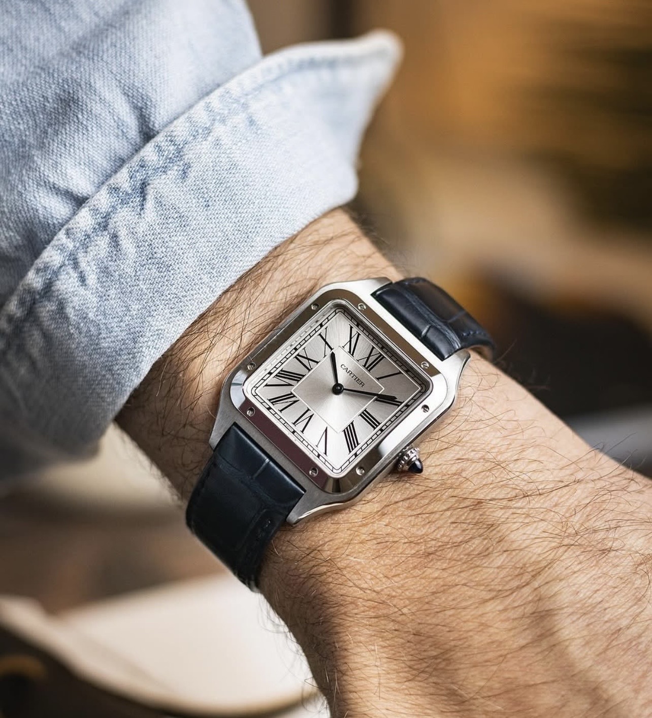 ساعت مچی مردانه کارتیه سانتوس دومونت cartier با گارانتی
