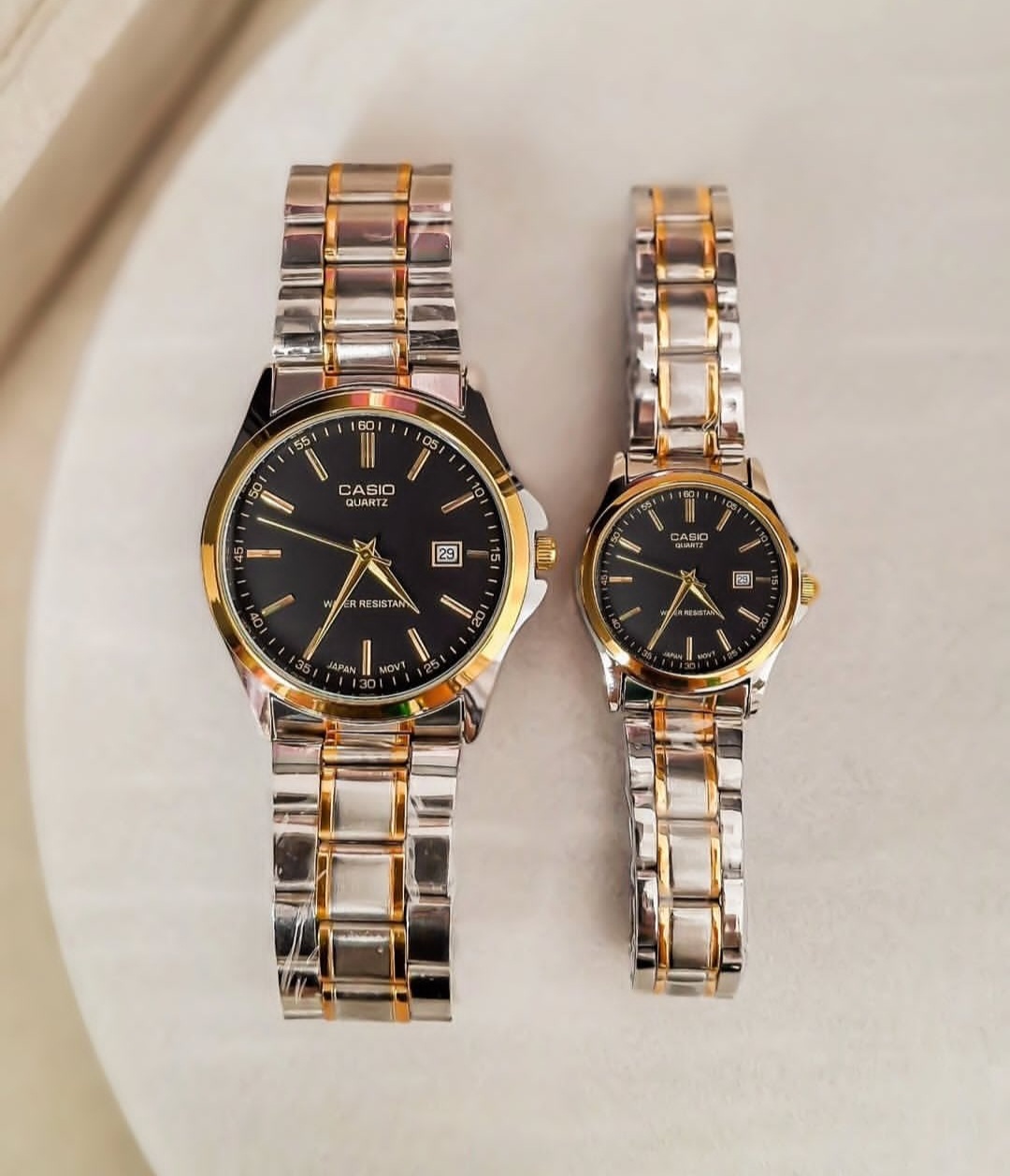 ساعت ست کاسیو دو رنگ سیلورگلد casio