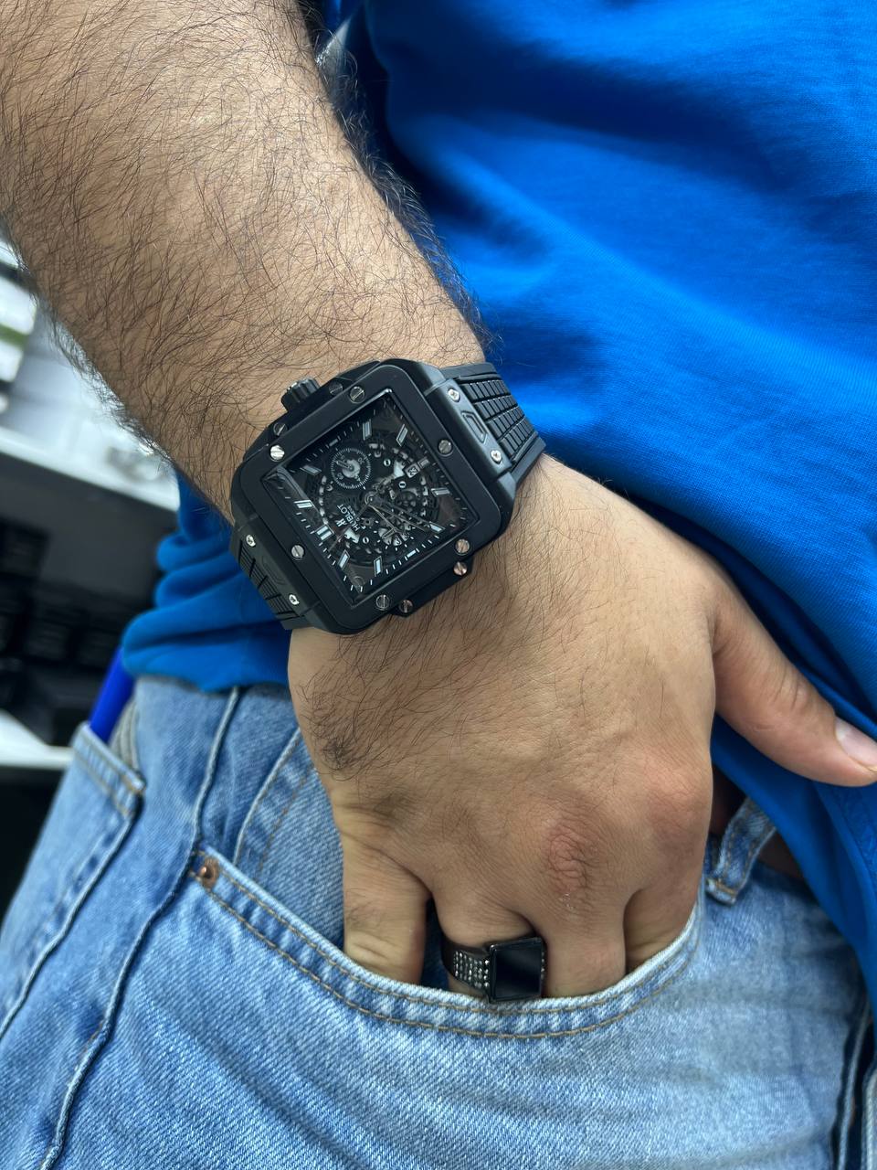 ساعت مچی مردانه اسپرت هابلوت HUBLOT مشکی با گارانتی