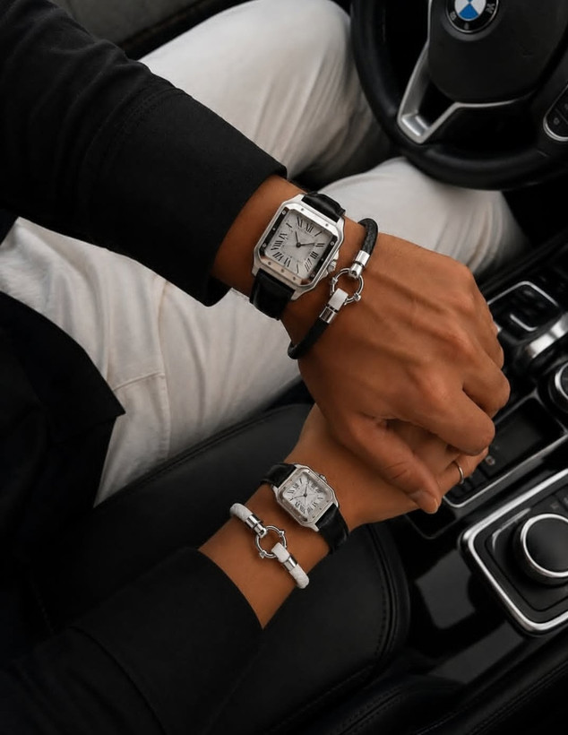ساعت ست کاپلی کارتیه سانتوس دومونت با گارانتی cartier