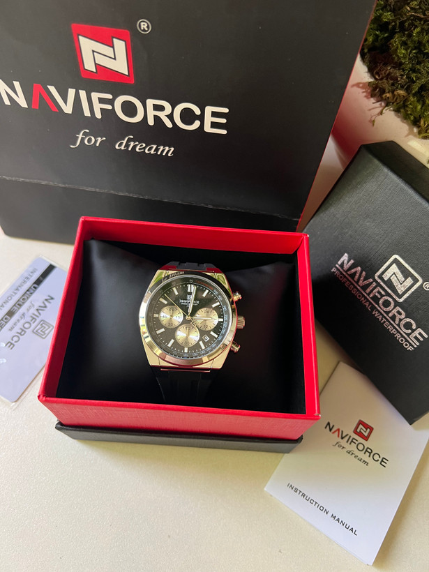 ساعت مچی مردانه اورجینال نیوی فورس کرنوگراف با گارانتی NAVIFORCE