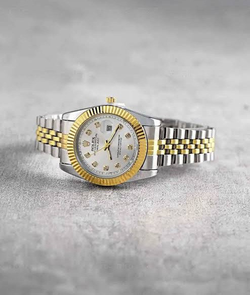 ساعت مچی زنانه رولکس Rolex سیلورگلد دیجاست با گارانتی