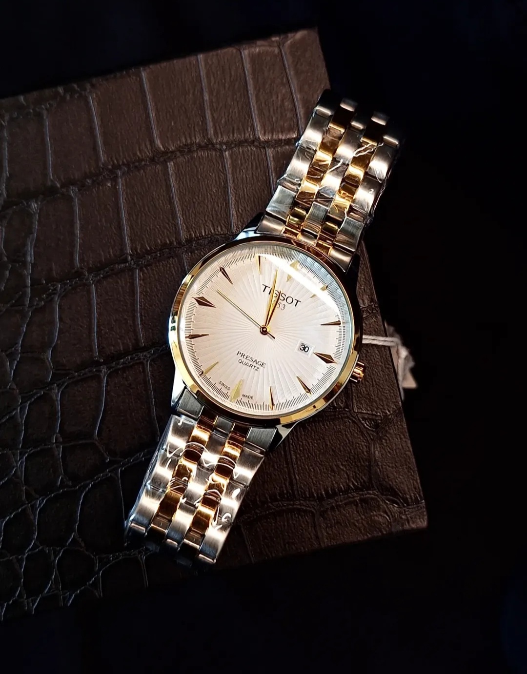 ساعت مچی مردانه TISSOT تیسوت سیلورگلد با گارانتی