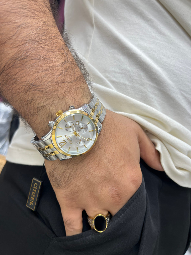 ساعت مچی مردانه سیتیزن سیلورگلد طرح کرنوگراف با گارانتی کامل